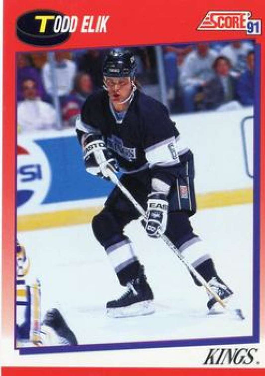 1991-92 Score Canadian Bilingual #83 Todd Elik  Los Angeles Kings  Image 1