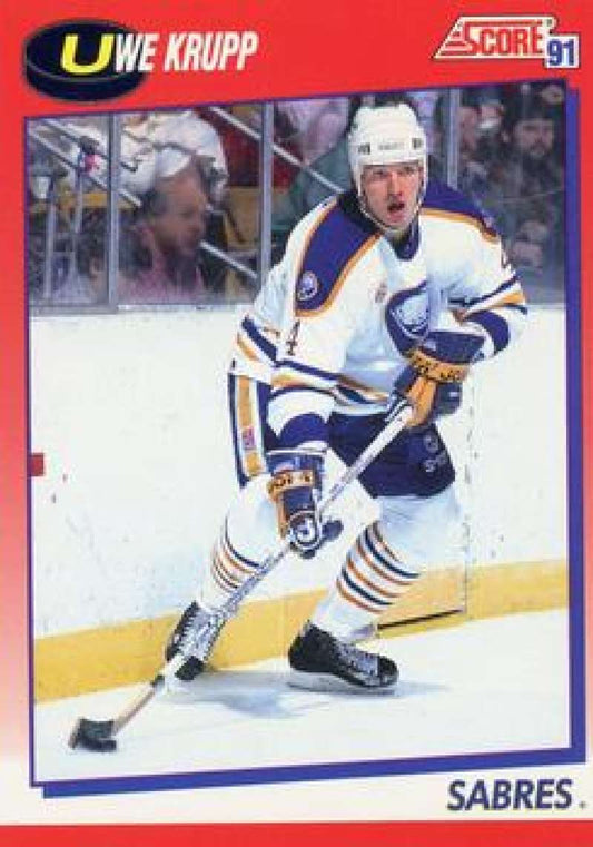 1991-92 Score Canadian Bilingual #84 Uwe Krupp  Buffalo Sabres  Image 1