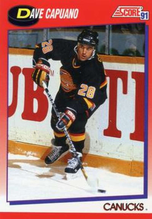 1991-92 Score Canadian Bilingual #86 Dave Capuano  Vancouver Canucks  Image 1
