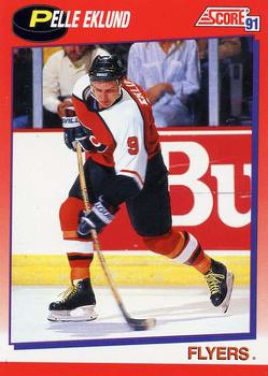 1991-92 Score Canadian Bilingual #91 Pelle Eklund  Philadelphia Flyers  Image 1