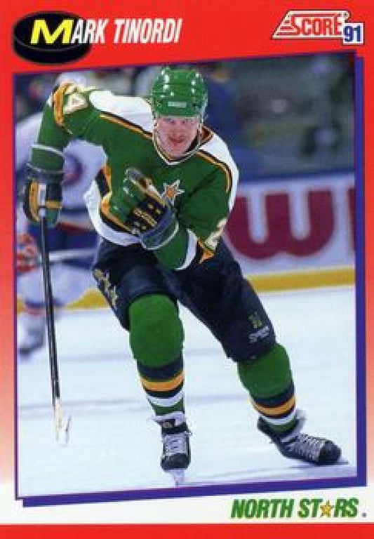 1991-92 Score Canadian Bilingual #93 Mark Tinordi  Minnesota North Stars  Image 1