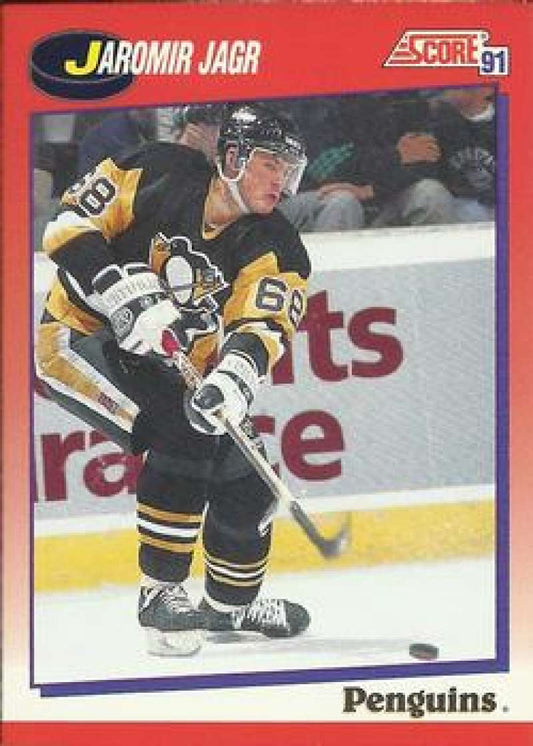 1991-92 Score Canadian Bilingual #98 Jaromir Jagr  Pittsburgh Penguins  Image 1