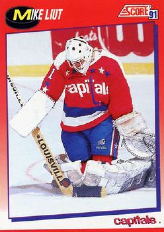 1991-92 Score Canadian Bilingual #99 Mike Liut  Washington Capitals  Image 1