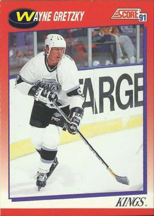 1991-92 Score Canadian Bilingual #100 Wayne Gretzky  Los Angeles Kings  Image 1