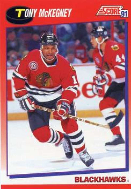 1991-92 Score Canadian Bilingual #104 Tony McKegney  Chicago Blackhawks  Image 1