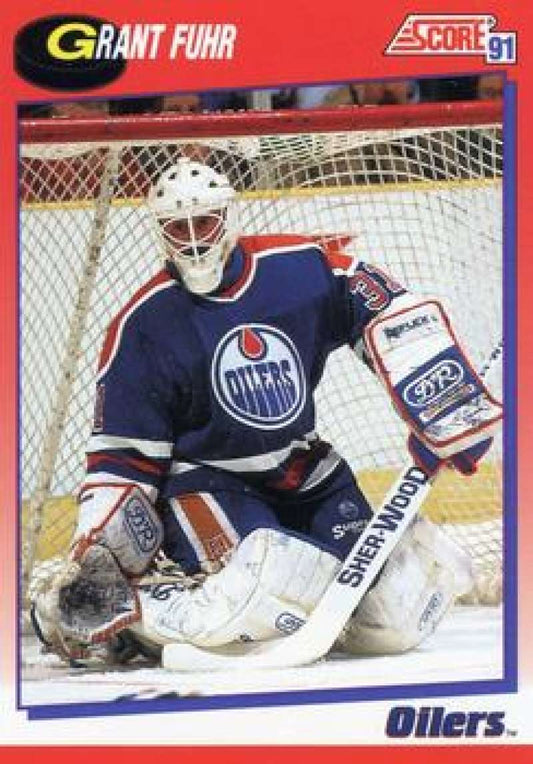 1991-92 Score Canadian Bilingual #114 Grant Fuhr  Edmonton Oilers  Image 1