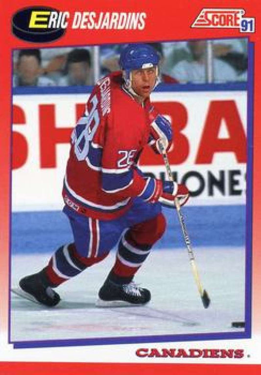 1991-92 Score Canadian Bilingual #119 Eric Desjardins  Montreal Canadiens  Image 1