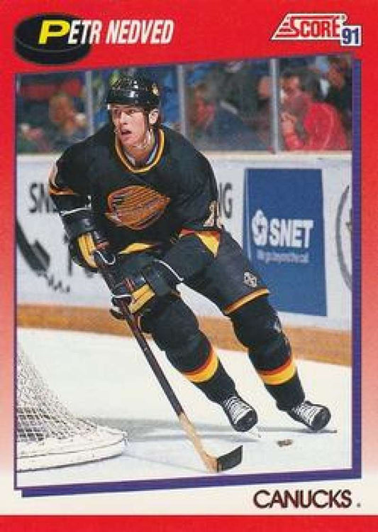 1991-92 Score Canadian Bilingual #124 Petr Nedved  Vancouver Canucks  Image 1