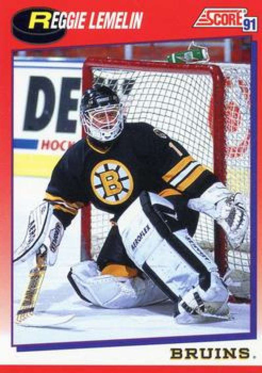 1991-92 Score Canadian Bilingual #127 Rejean Lemelin  Boston Bruins  Image 1