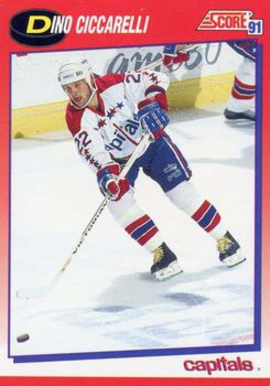 1991-92 Score Canadian Bilingual #128 Dino Ciccarelli  Washington Capitals  Image 1