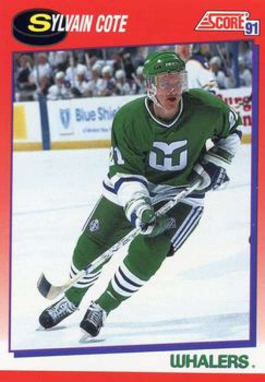 1991-92 Score Canadian Bilingual #129 Sylvain Cote  Edmonton Oilers  Image 1
