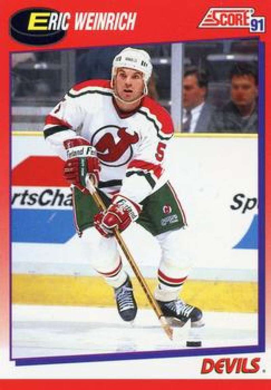 1991-92 Score Canadian Bilingual #131 Eric Weinrich  New Jersey Devils  Image 1