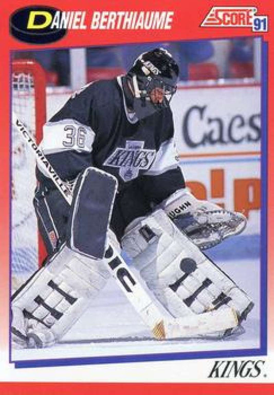 1991-92 Score Canadian Bilingual #132 Daniel Berthiaume  Los Angeles Kings  Image 1