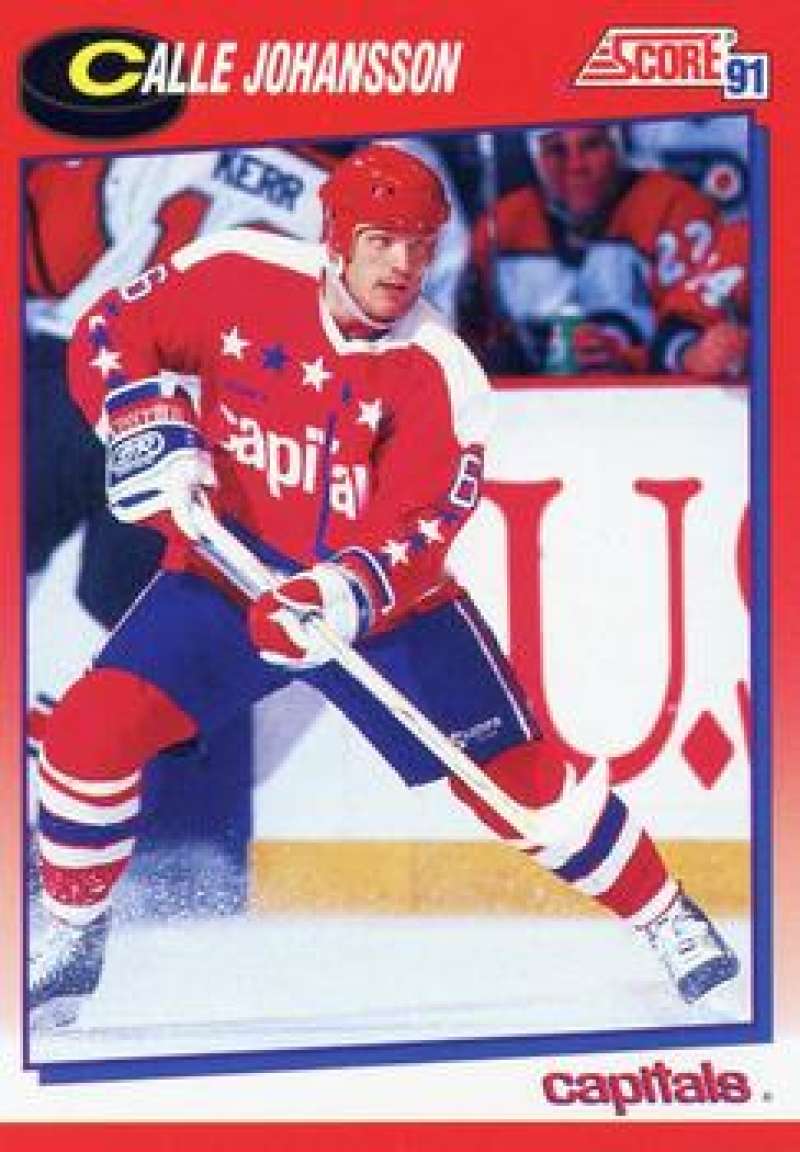 1991-92 Score Canadian Bilingual #155 Calle Johansson  Washington Capitals  Image 1