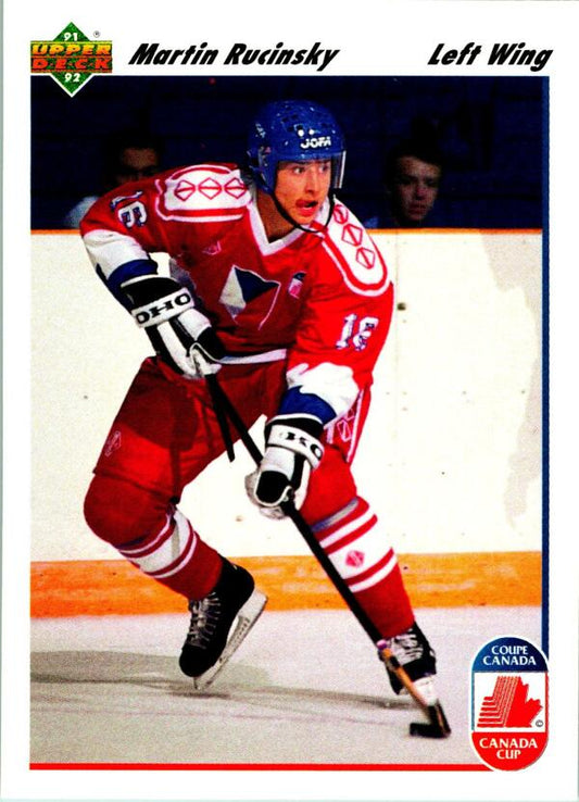 1991-92 Upper Deck #19 Martin Rucinsky  RC Rookie Quebec Nordiques  Image 1