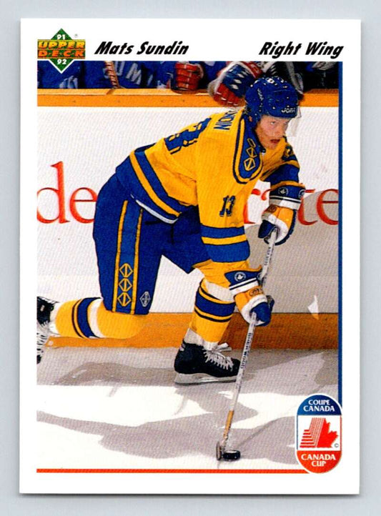 1991-92 Upper Deck #31 Mats Sundin  Quebec Nordiques  Image 1