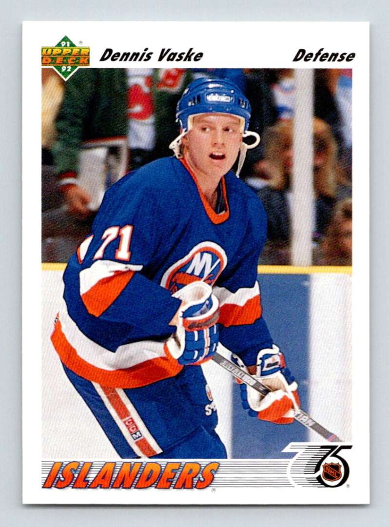1991-92 Upper Deck #49 Dennis Vaske  New York Islanders  Image 1