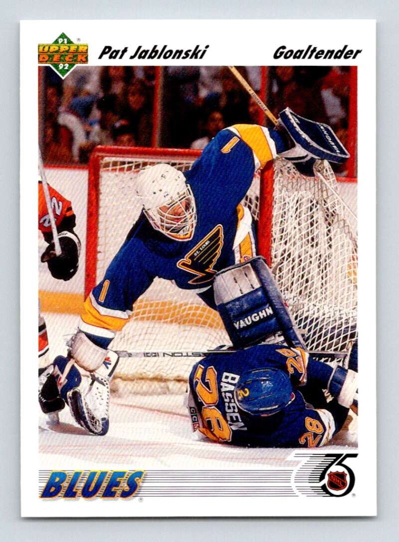 1991-92 Upper Deck #107 Pat Jablonski  RC Rookie St. Louis Blues  Image 1