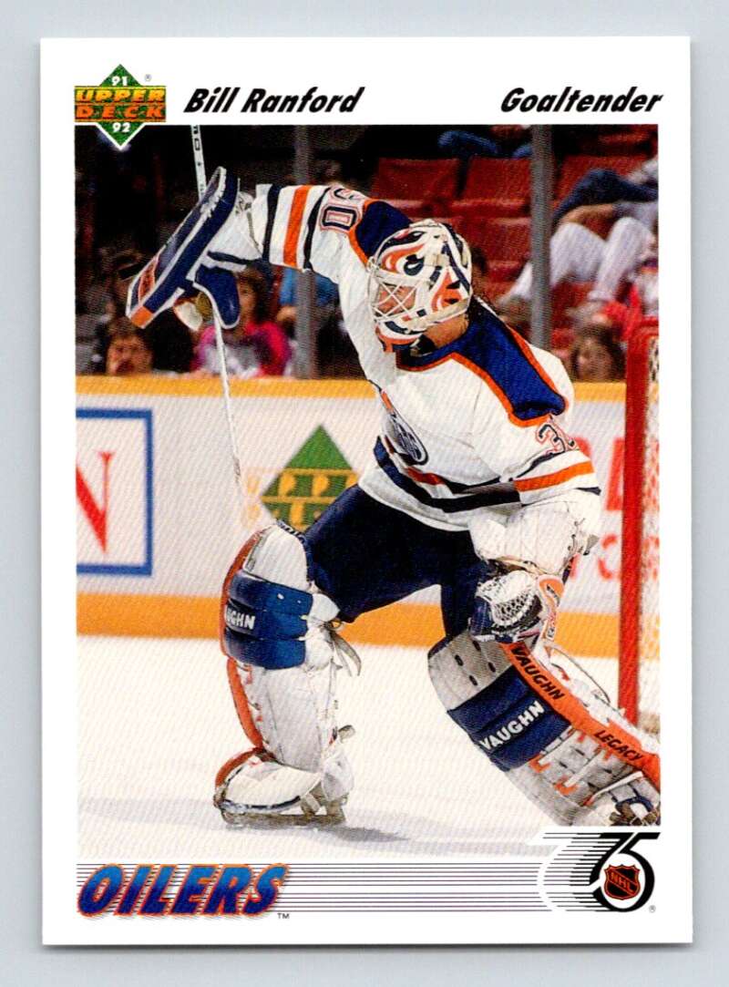 1991-92 Upper Deck #117 Bill Ranford  Edmonton Oilers  Image 1