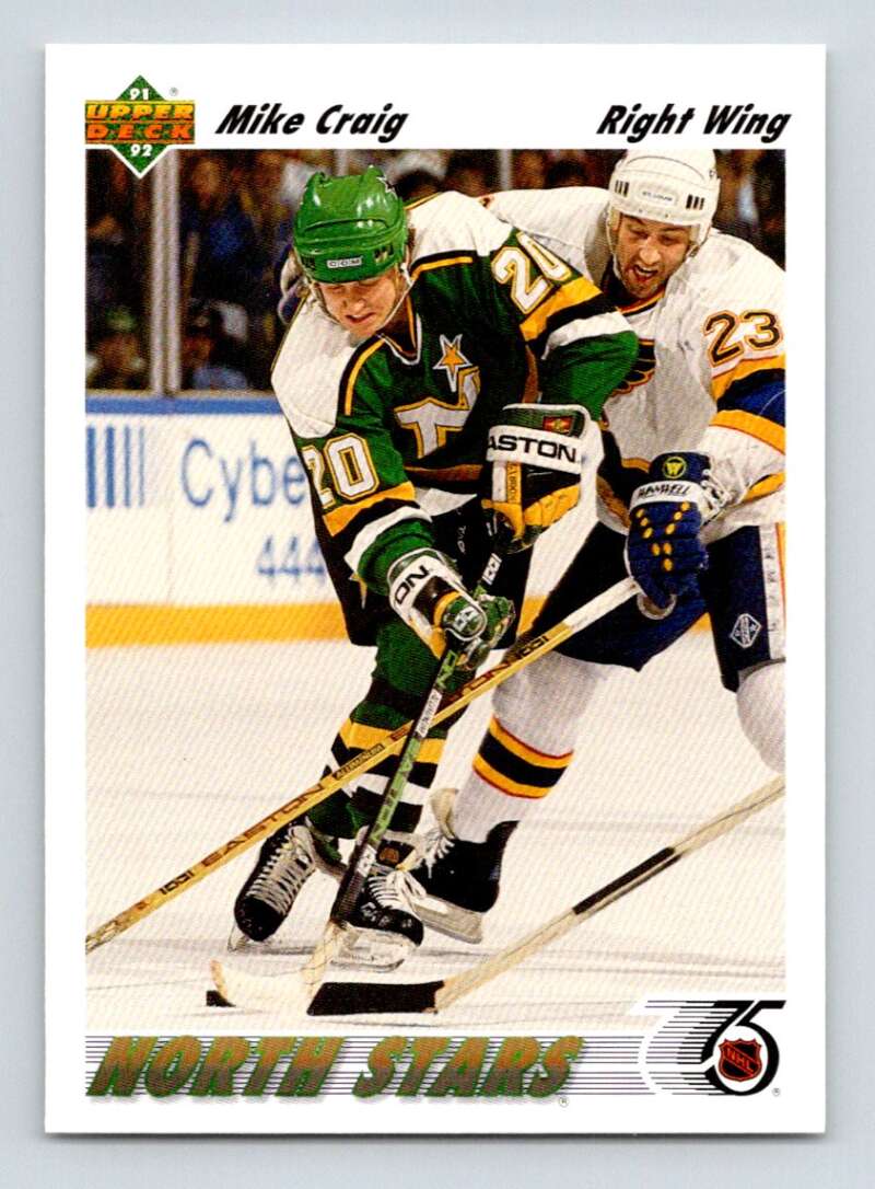 1991-92 Upper Deck #125 Mike Craig  Minnesota North Stars  Image 1