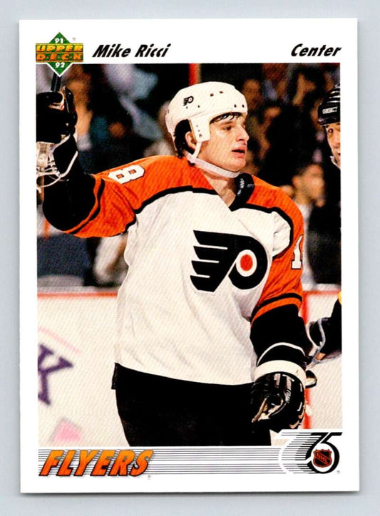 1991-92 Upper Deck #143 Mike Ricci  Philadelphia Flyers  Image 1