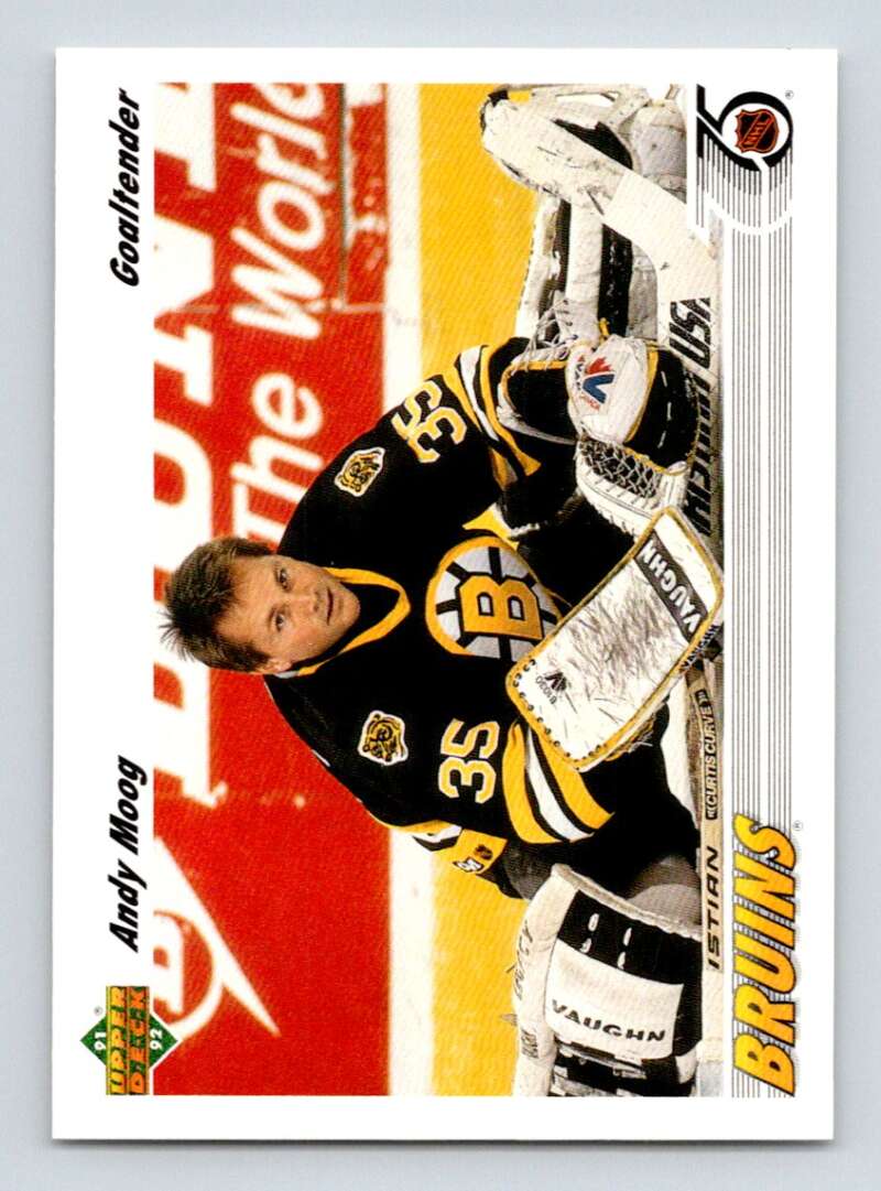 1991-92 Upper Deck #147 Andy Moog  Boston Bruins  Image 1