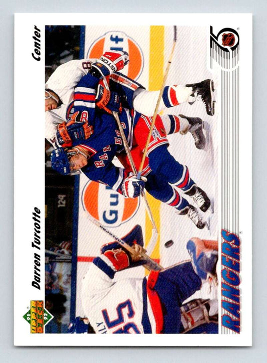 1991-92 Upper Deck #155 Darren Turcotte  New York Rangers  Image 1
