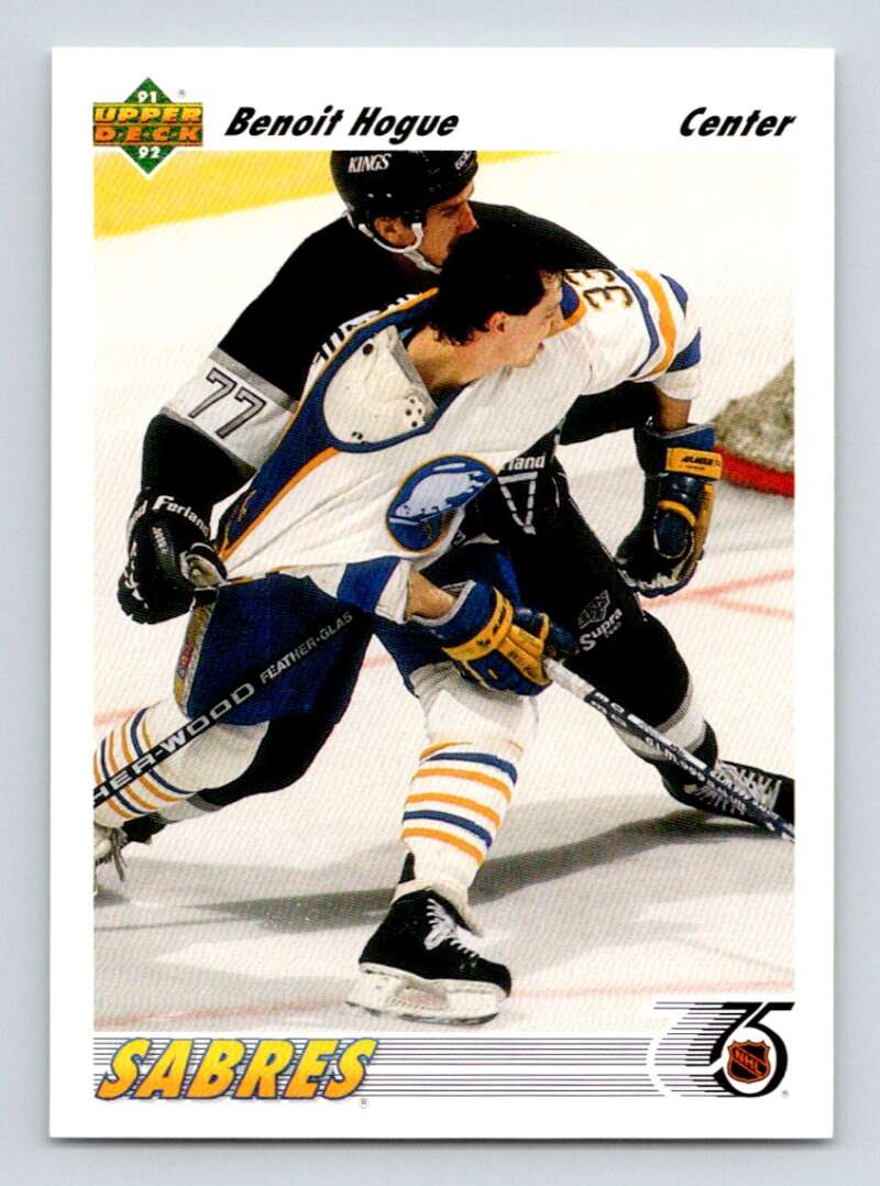 1991-92 Upper Deck #159 Benoit Hogue UER   Image 1