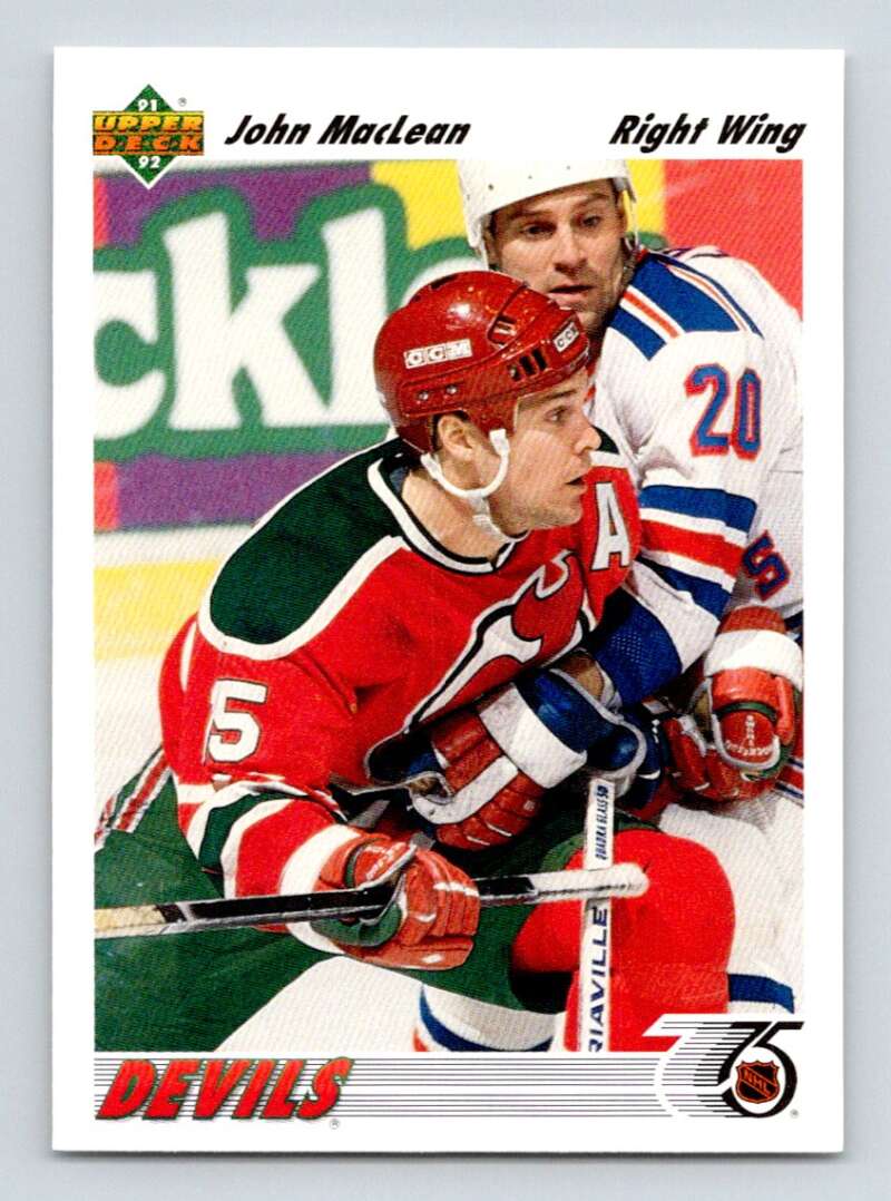 1991-92 Upper Deck #169 John MacLean  New Jersey Devils  Image 1