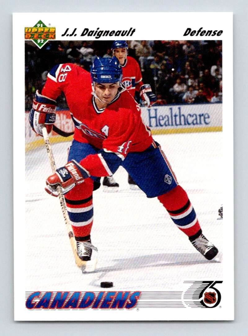 1991-92 Upper Deck #170 J.J. Daigneault  Montreal Canadiens  Image 1