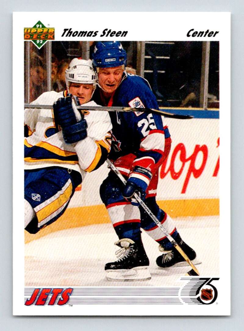 1991-92 Upper Deck #181 Thomas Steen  Winnipeg Jets  Image 1