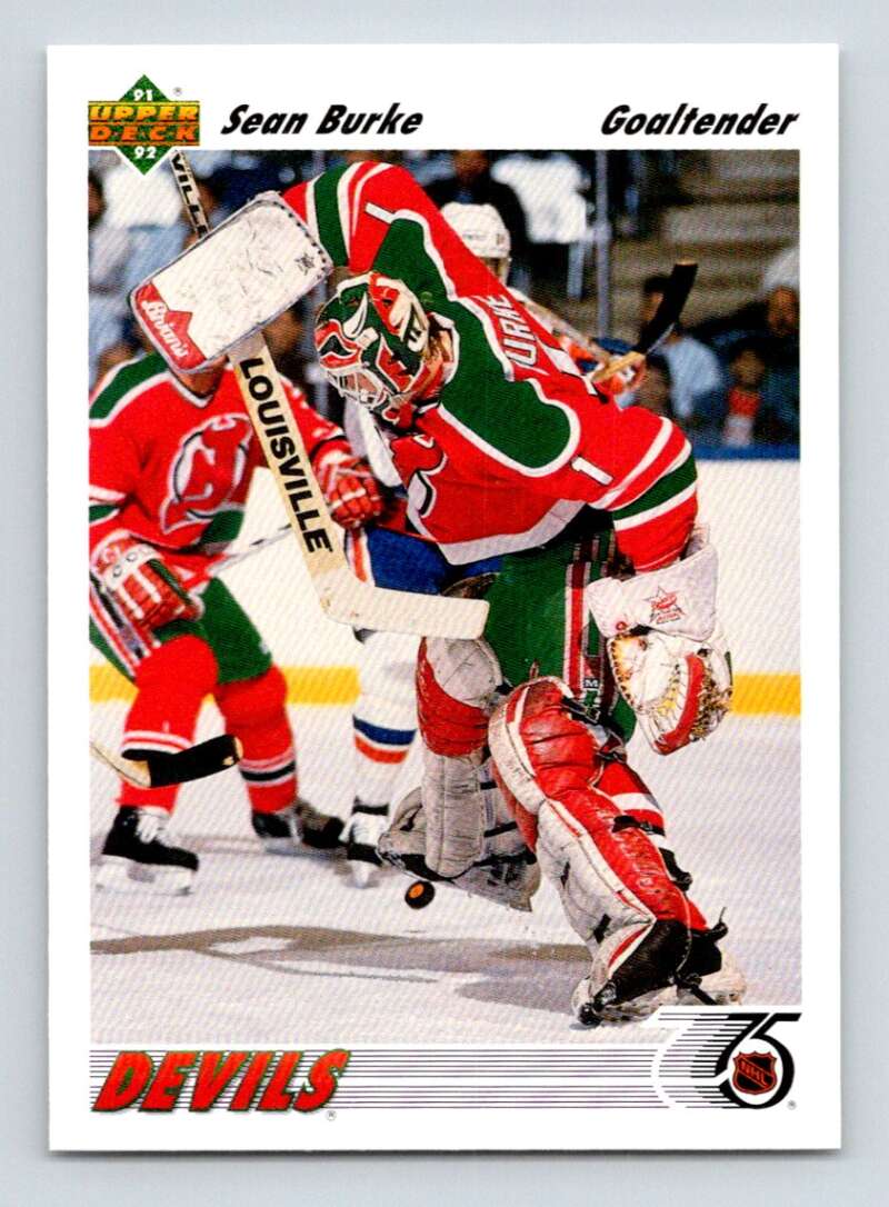 1991-92 Upper Deck #183 Sean Burke  New Jersey Devils  Image 1