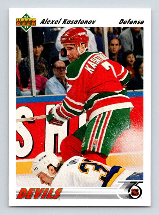 1991-92 Upper Deck #185 Alexei Kasatonov  New Jersey Devils  Image 1