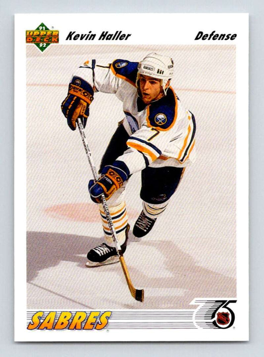 1991-92 Upper Deck #192 Kevin Haller  RC Rookie Buffalo Sabres  Image 1
