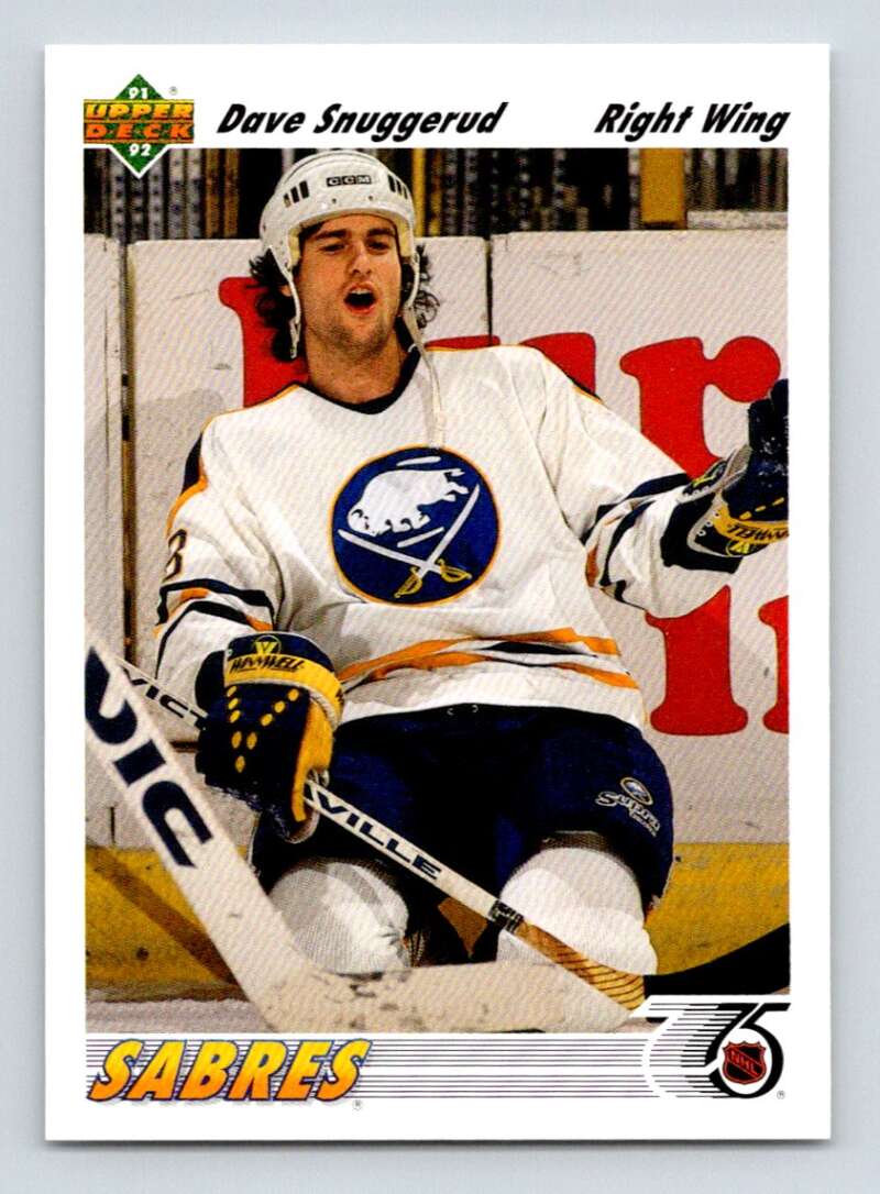 1991-92 Upper Deck #194 Dave Snuggerud  Buffalo Sabres  Image 1