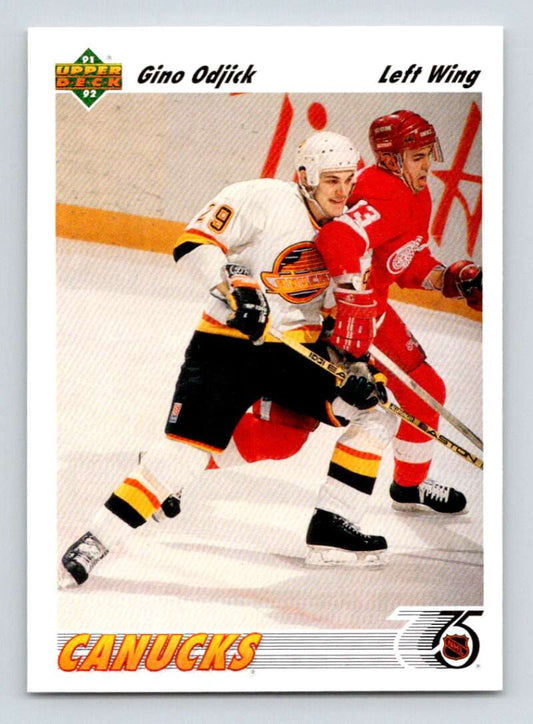 1991-92 Upper Deck #195 Gino Odjick  Vancouver Canucks  Image 1