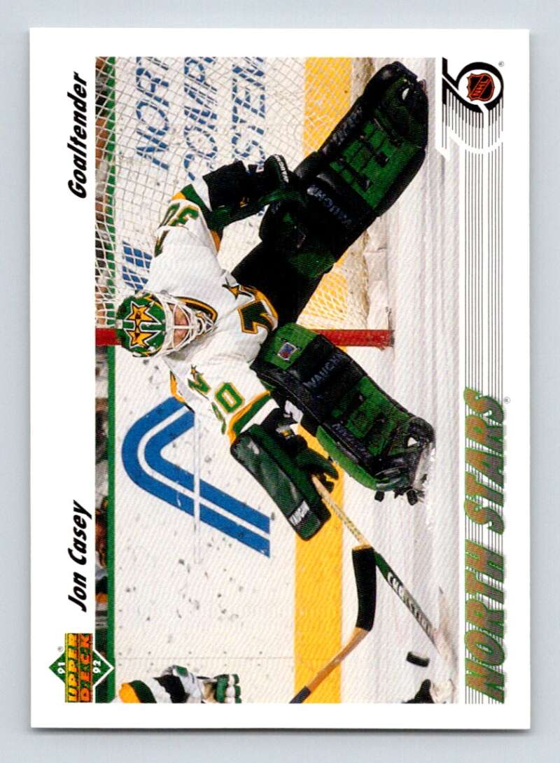 1991-92 Upper Deck #205 Jon Casey  Minnesota North Stars  Image 1