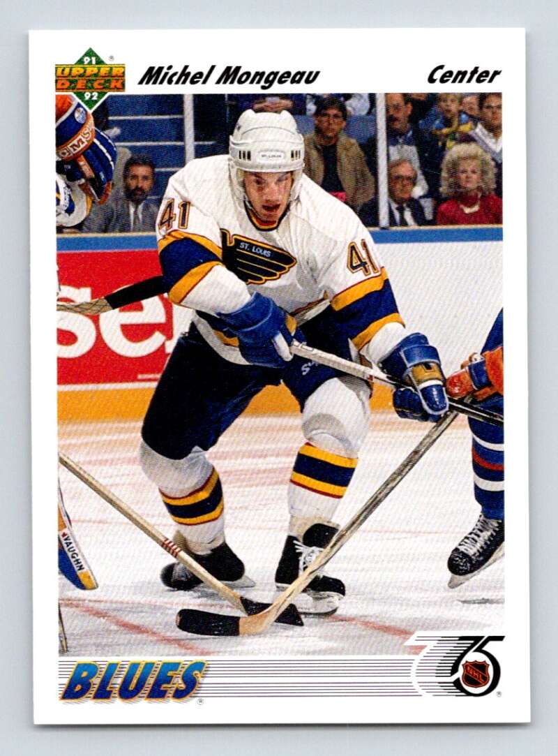 1991-92 Upper Deck #213 Michel Mongeau   Image 1