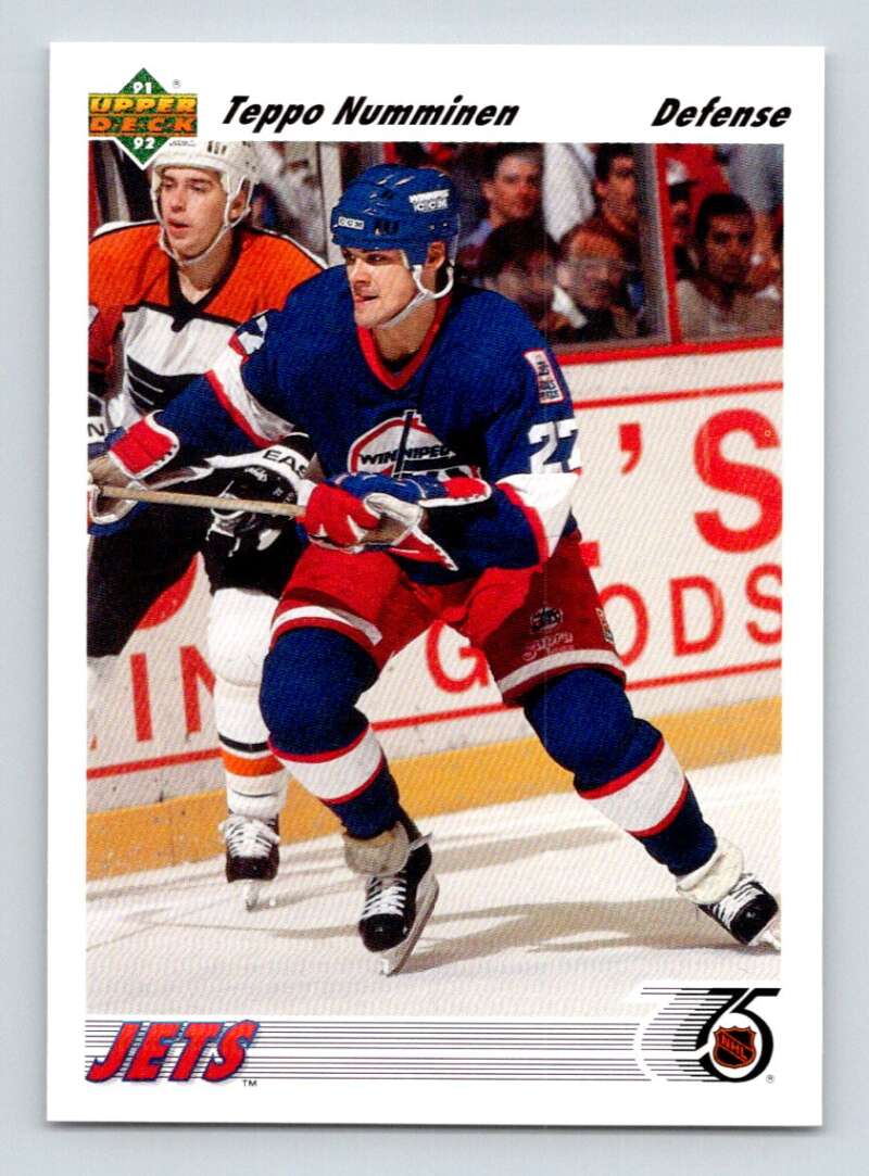 1991-92 Upper Deck #240 Teppo Numminen  Winnipeg Jets  Image 1