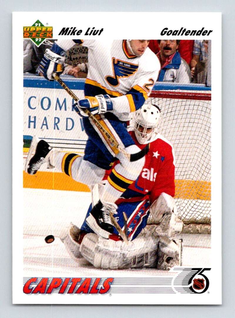 1991-92 Upper Deck #259 Mike Liut  Washington Capitals  Image 1