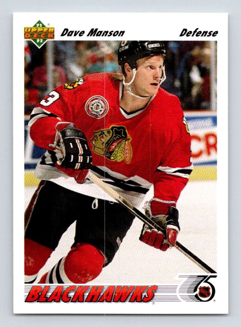 1991-92 Upper Deck #280 Dave Manson   Image 1