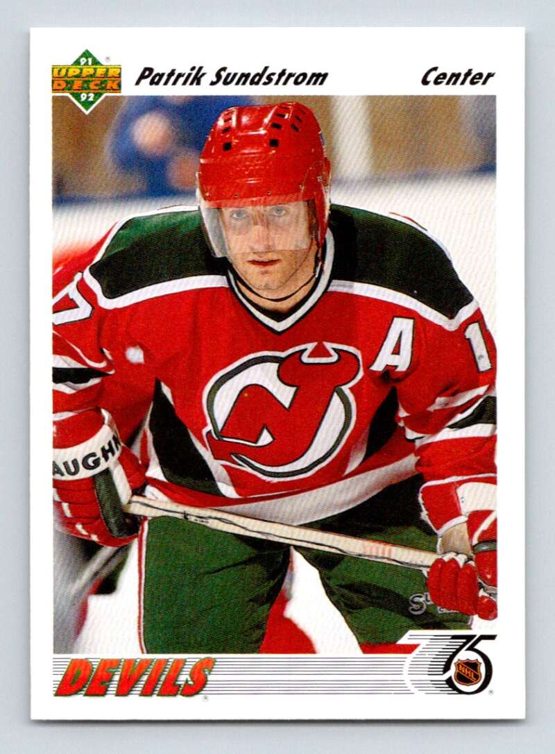 1991-92 Upper Deck #369 Patrik Sundstrom  New Jersey Devils  Image 1