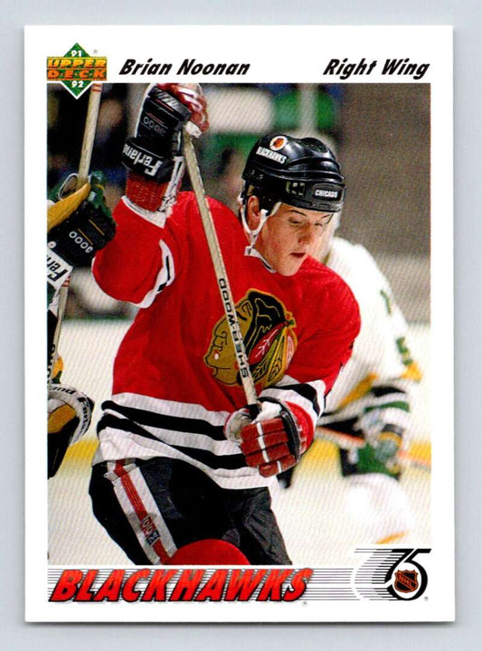 1991-92 Upper Deck #380 Brian Noonan  Chicago Blackhawks  Image 1