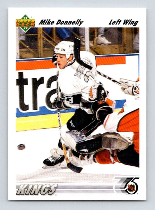 1991-92 Upper Deck #420 Mike Donnelly  RC Rookie Los Angeles Kings  Image 1