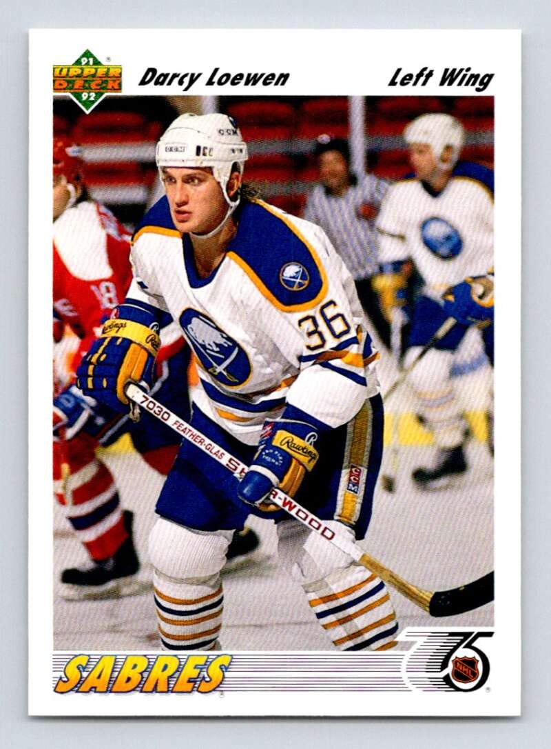 1991-92 Upper Deck #421 Darcy Loewen   Image 1