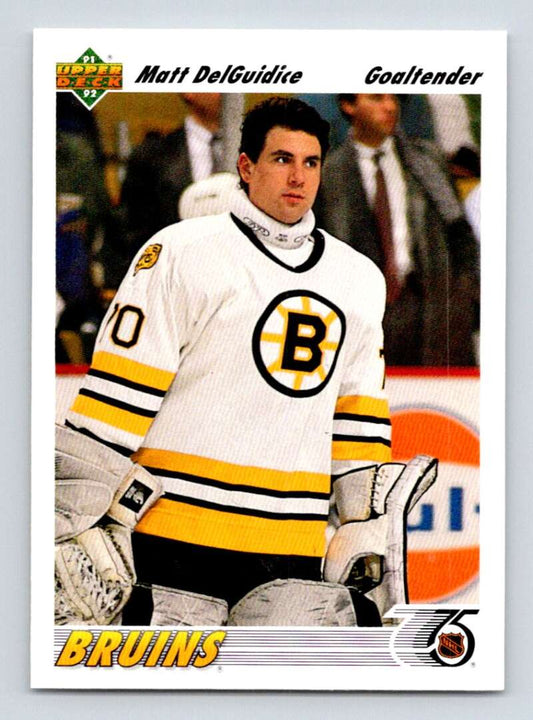 1991-92 Upper Deck #463 Matt DelGuidice  Boston Bruins  Image 1
