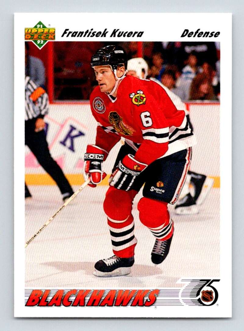 1991-92 Upper Deck #468 Frantisek Kucera  Chicago Blackhawks  Image 1