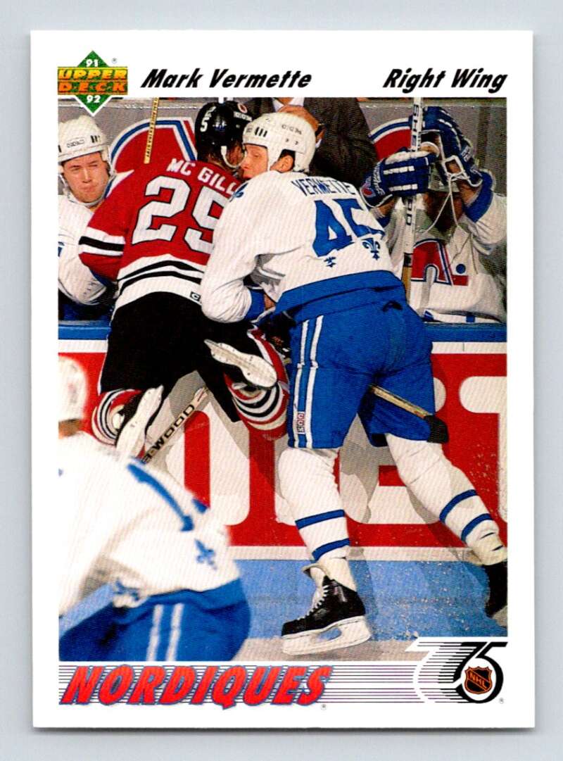 1991-92 Upper Deck #470 Mark Vermette   Image 1