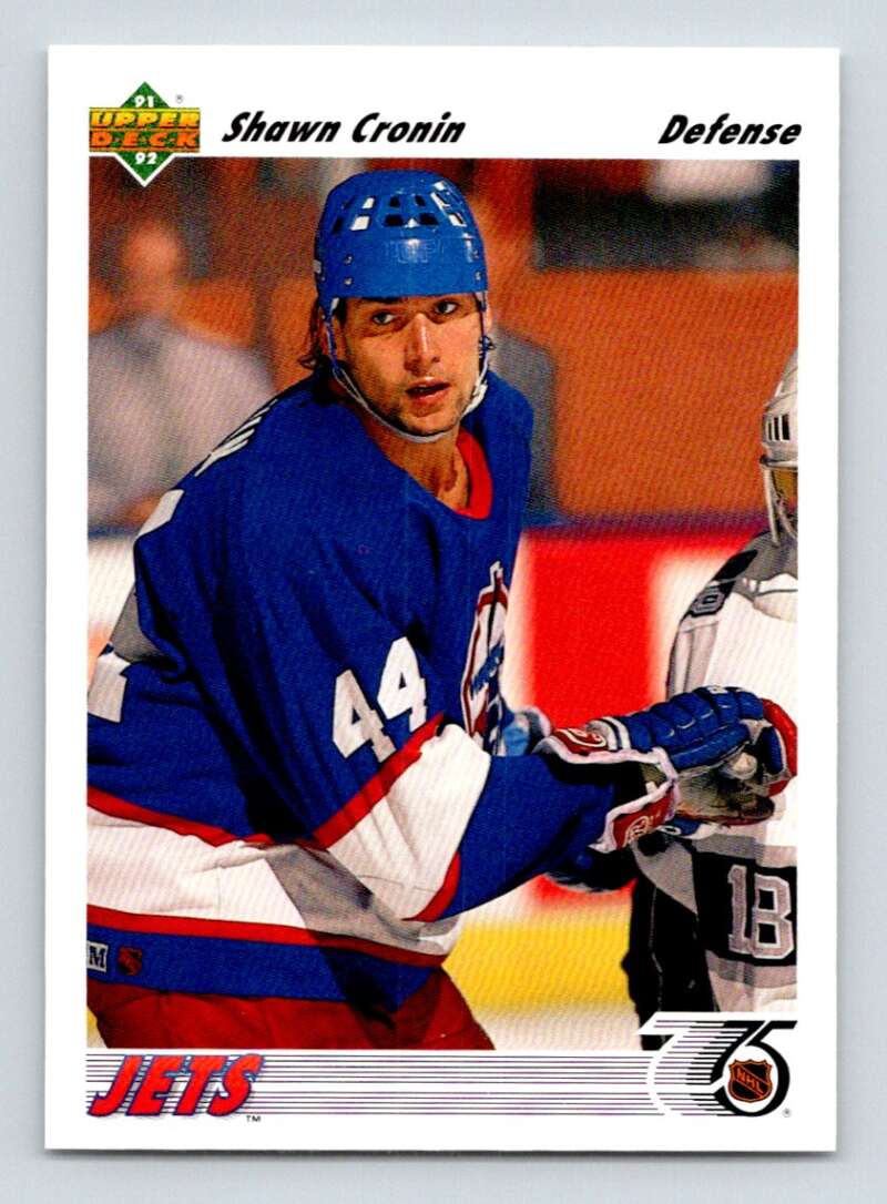 1991-92 Upper Deck #478 Shawn Cronin  Winnipeg Jets  Image 1