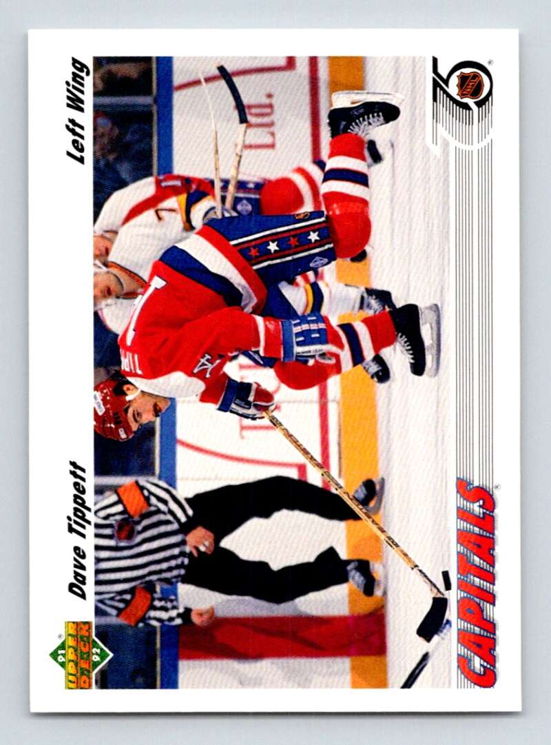 1991-92 Upper Deck #480 Dave Tippett  Washington Capitals  Image 1
